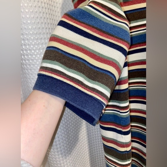 2/30$ Men’s Vintage Tommy Hilfiger knitted striped 100% cotton Polo size XL - Picture 5 of 12